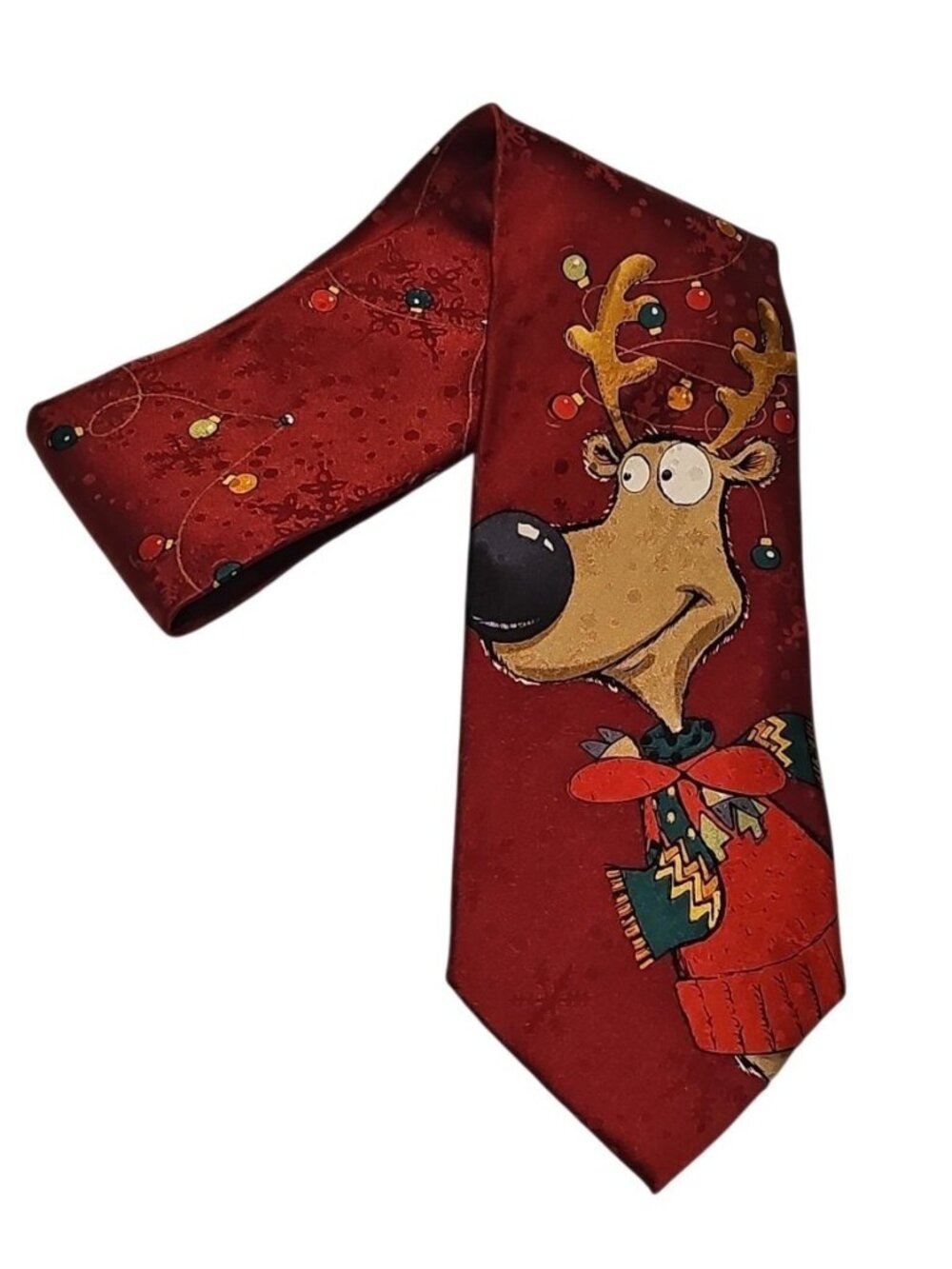 Christmas NeckTie John Ashford Red Color. New Tie